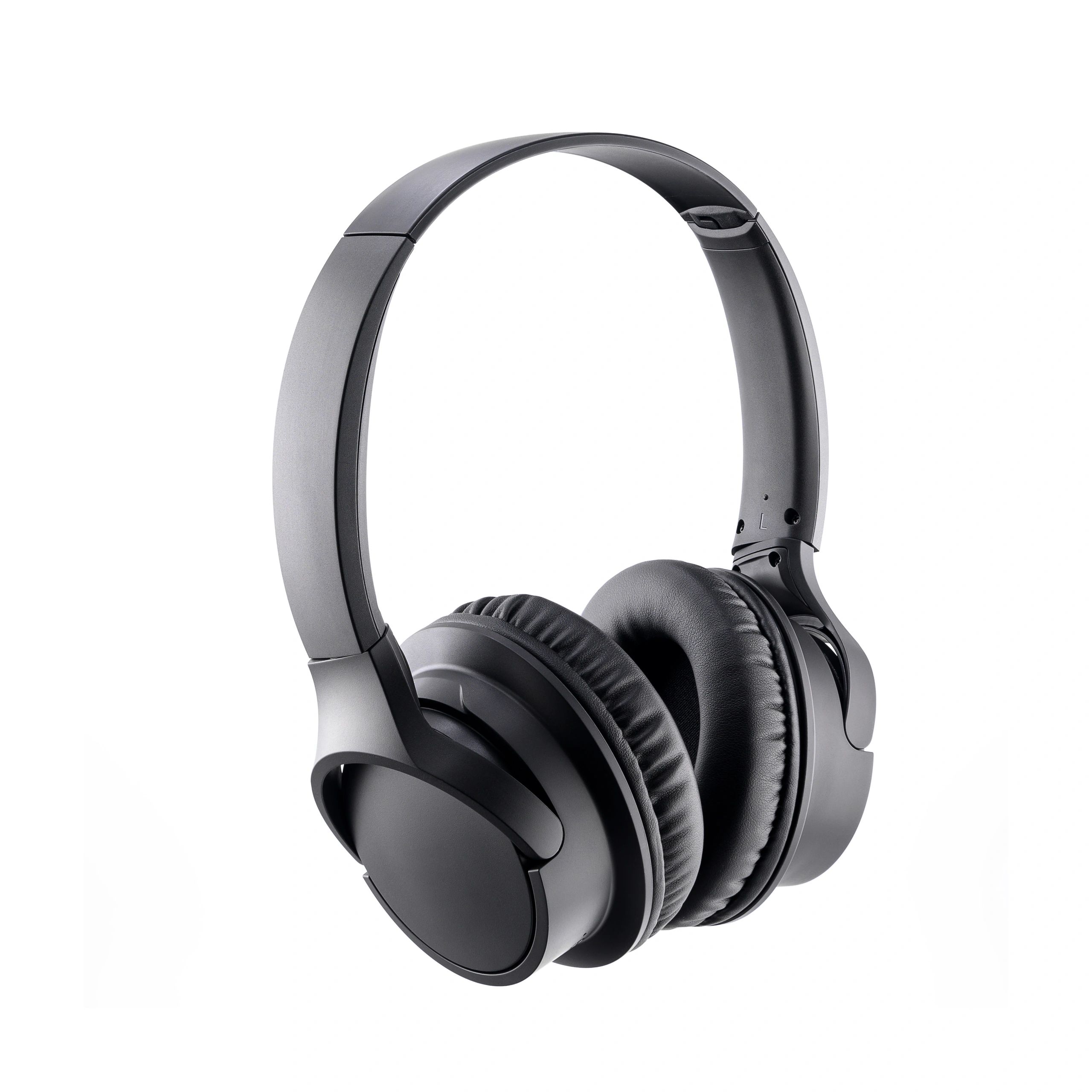 Wireless over-ear headphones on a neutral background